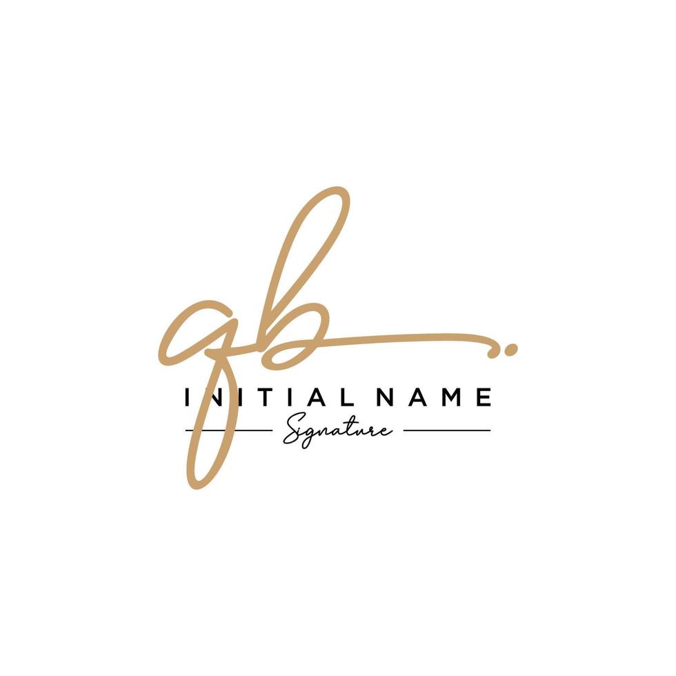 Letter QB Signature Logo Template Vector