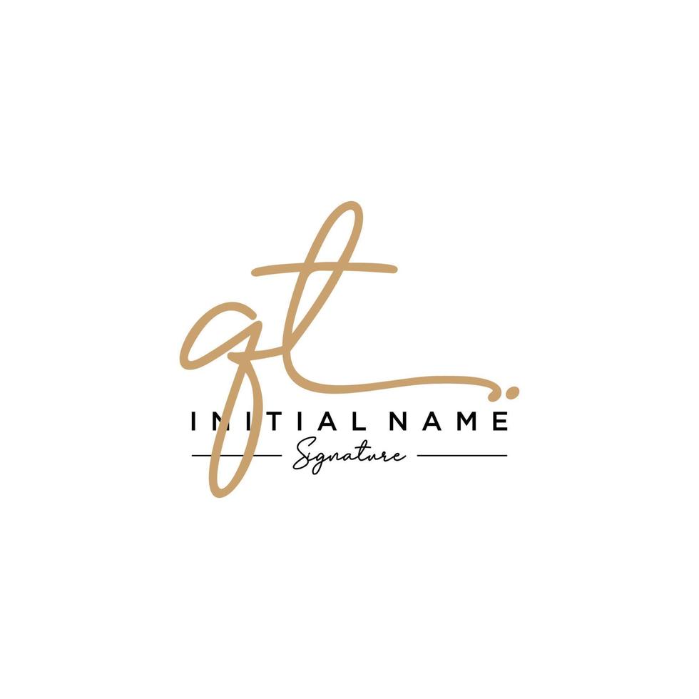Letter QT Signature Logo Template Vector