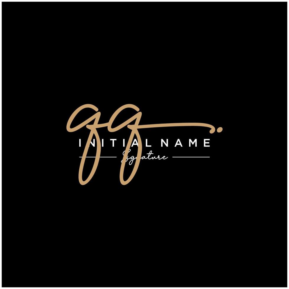 Letter QQ Signature Logo Template Vector