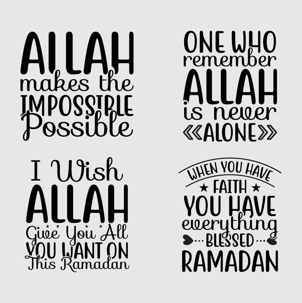 Ramadan Quotes  t-shirt design vector