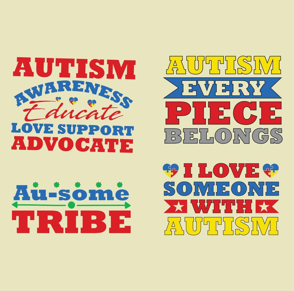 autismo citar camiseta diseño vector