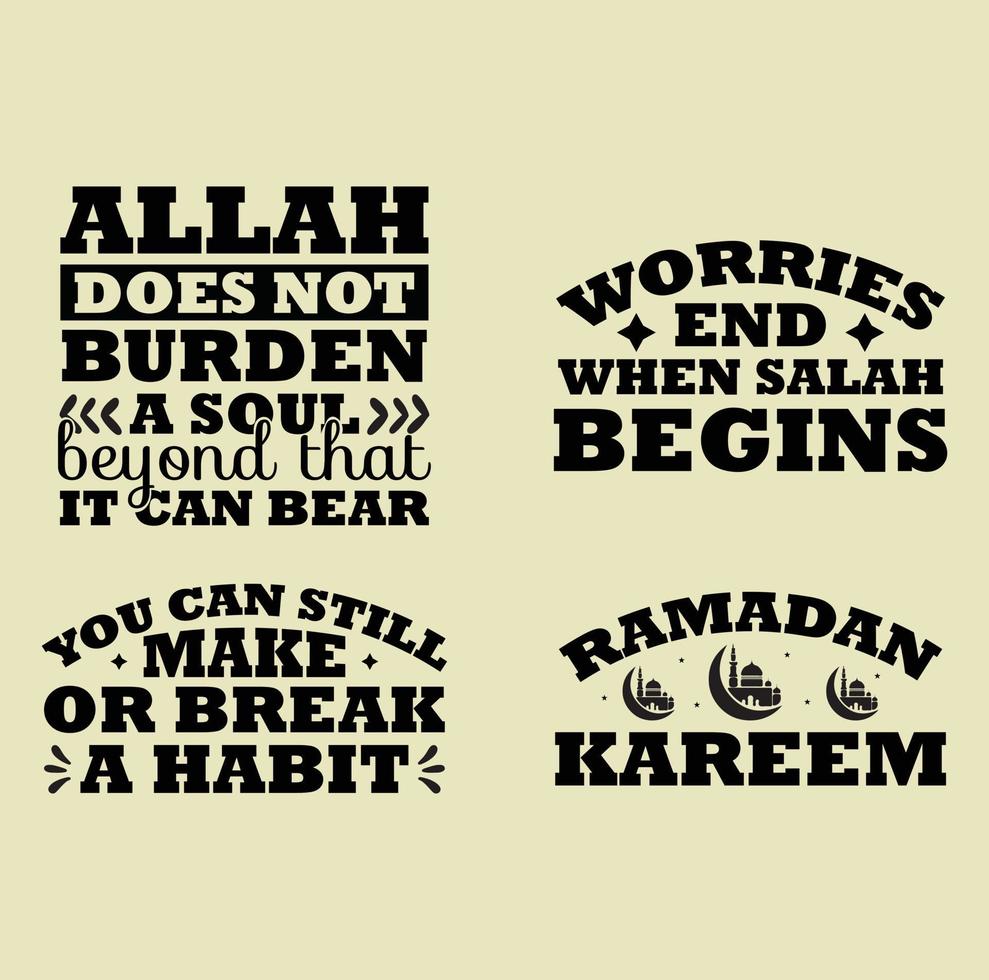 Ramadan quotes  t-shirt design vector