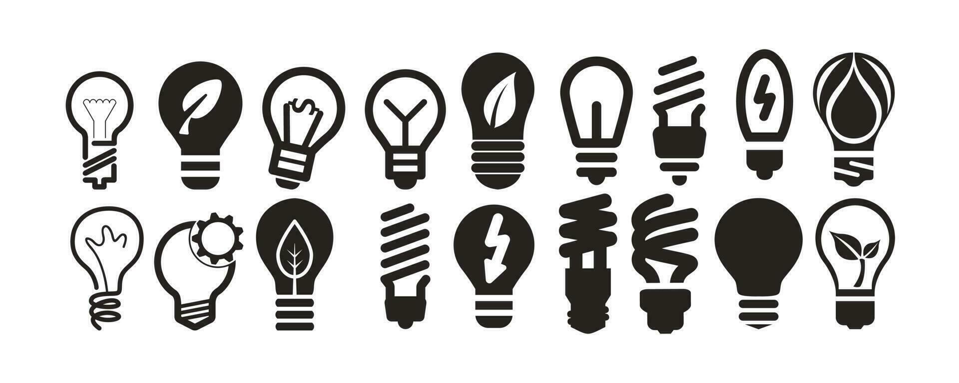 set bulb ecology icon design, vector