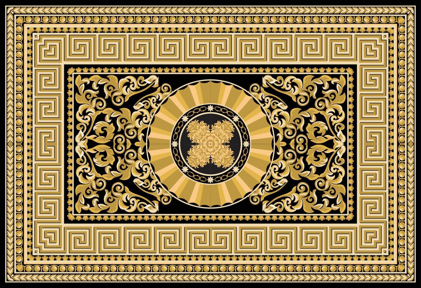 golden-black-floral-pattern-design-22016417-vector-art-at-vecteezy