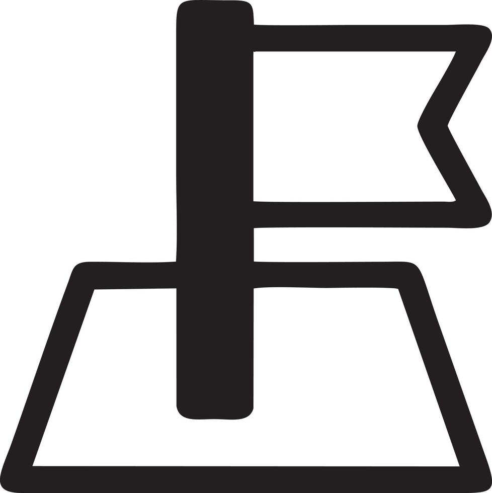 Flag icon symbol vector image. Illustration of the waving flag location design image. EPS 10.