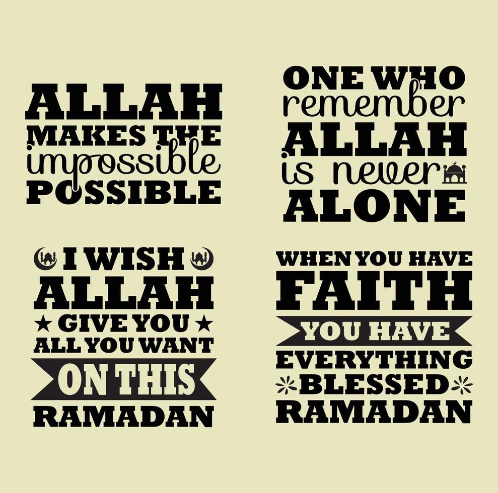 Ramadan quotes  t-shirt design vector