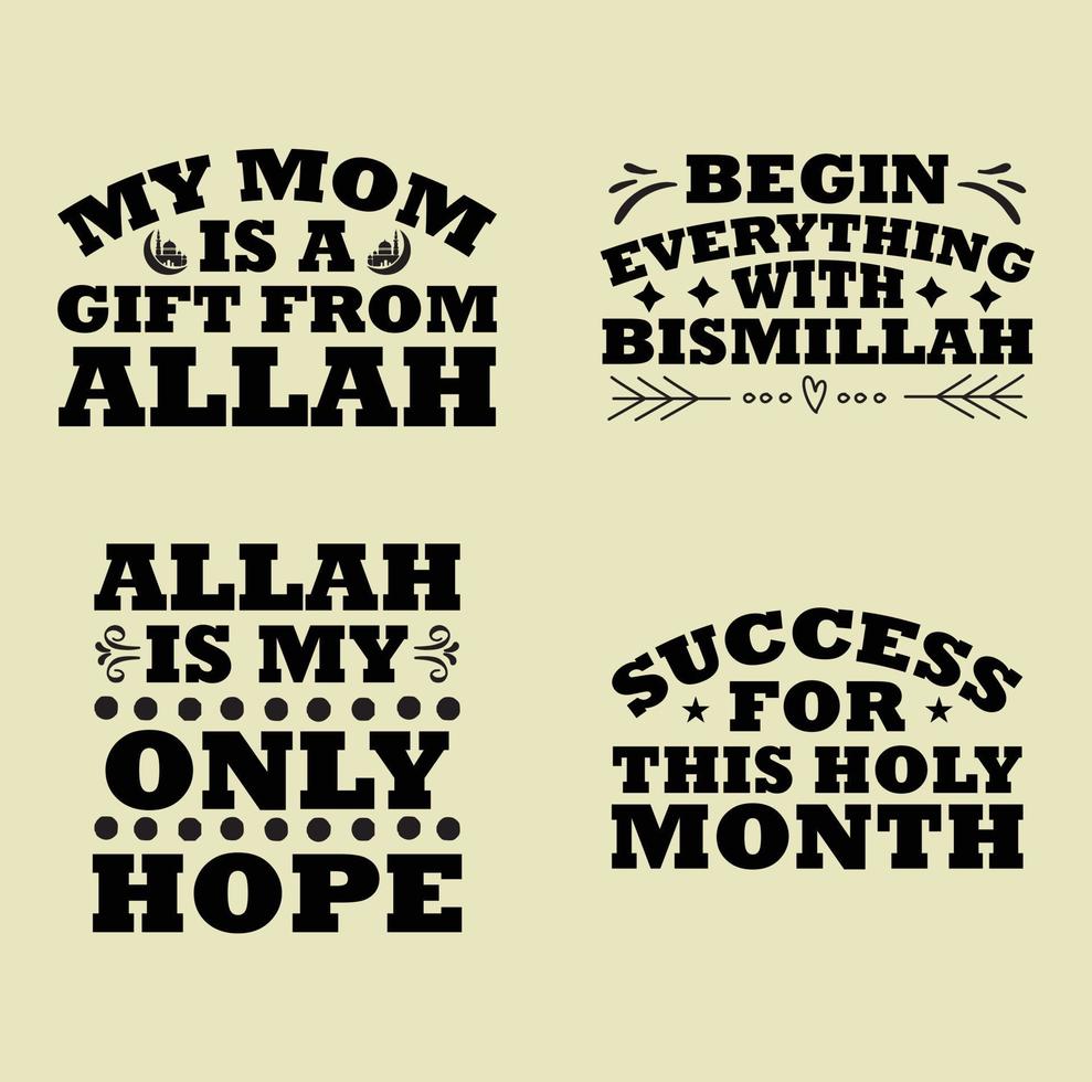 Ramadan quotes  t-shirt design vector