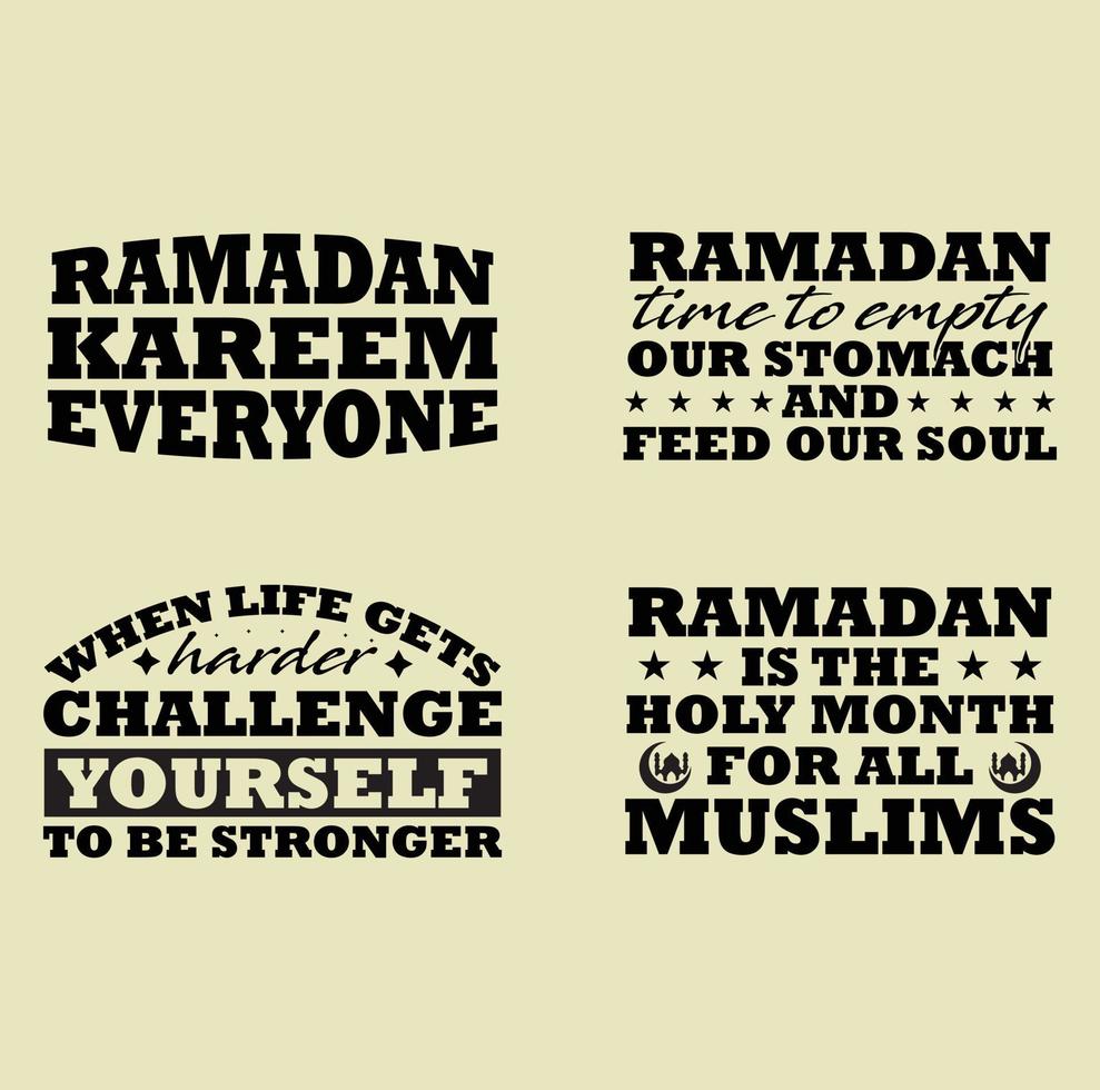 Ramadan quotes  t-shirt design vector