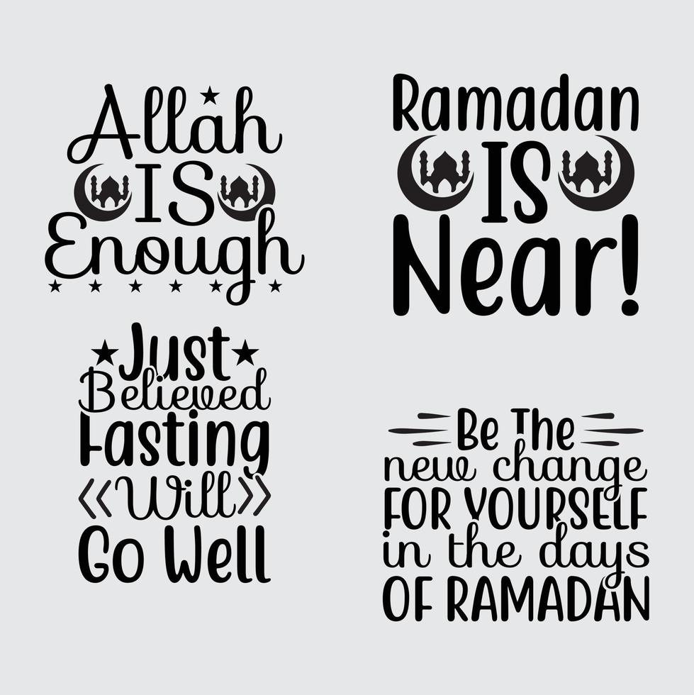 Ramadan Quotes  t-shirt design vector