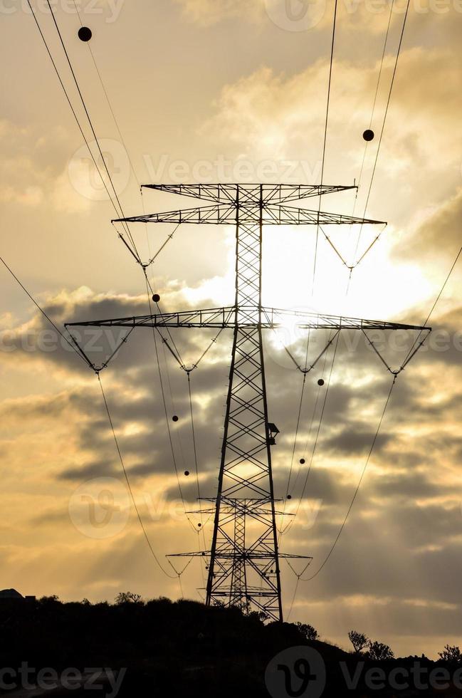 Electricity power pylon photo