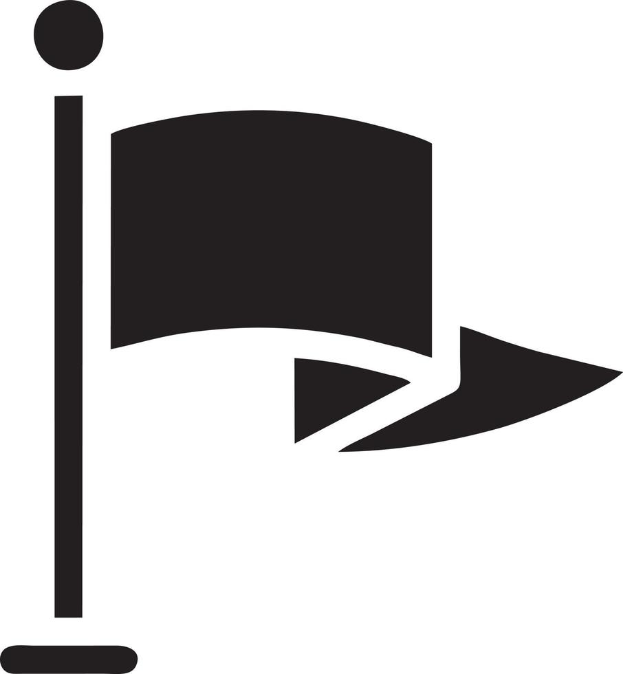 Flag icon symbol vector image. Illustration of the waving flag location design image. EPS 10.