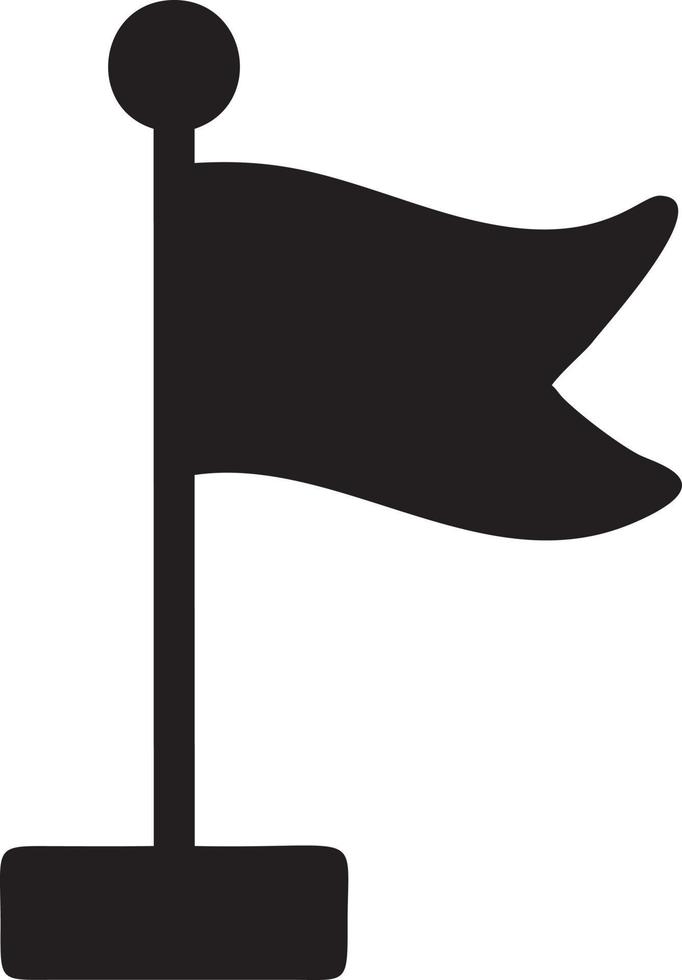 Flag icon symbol vector image. Illustration of the waving flag location design image. EPS 10.