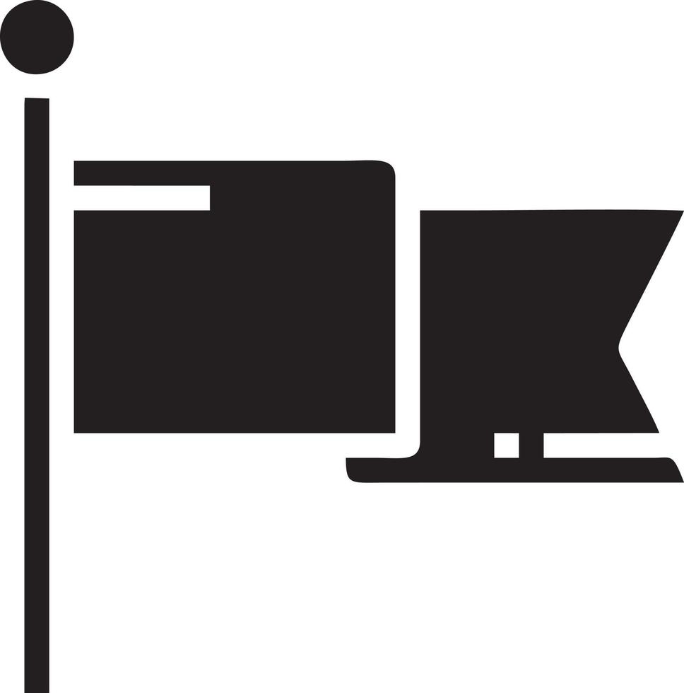 Flag icon symbol vector image. Illustration of the waving flag location design image. EPS 10.
