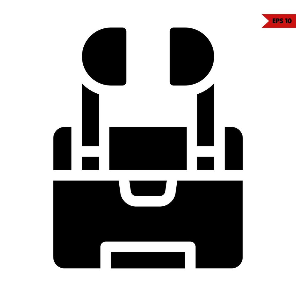 headphone glyph icon vector