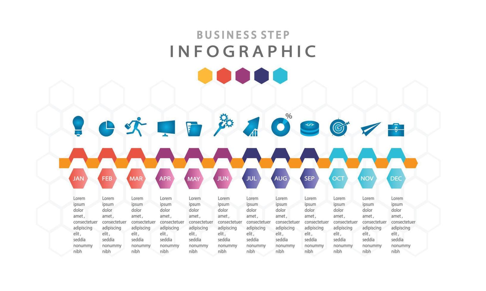 Information template for business, Modern business step diagram calendar in 3d style, Presentation vector information