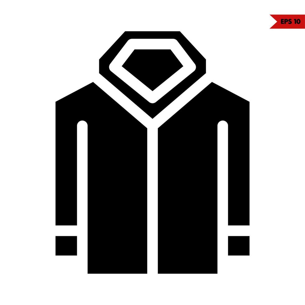 rainycoat glyph icon vector
