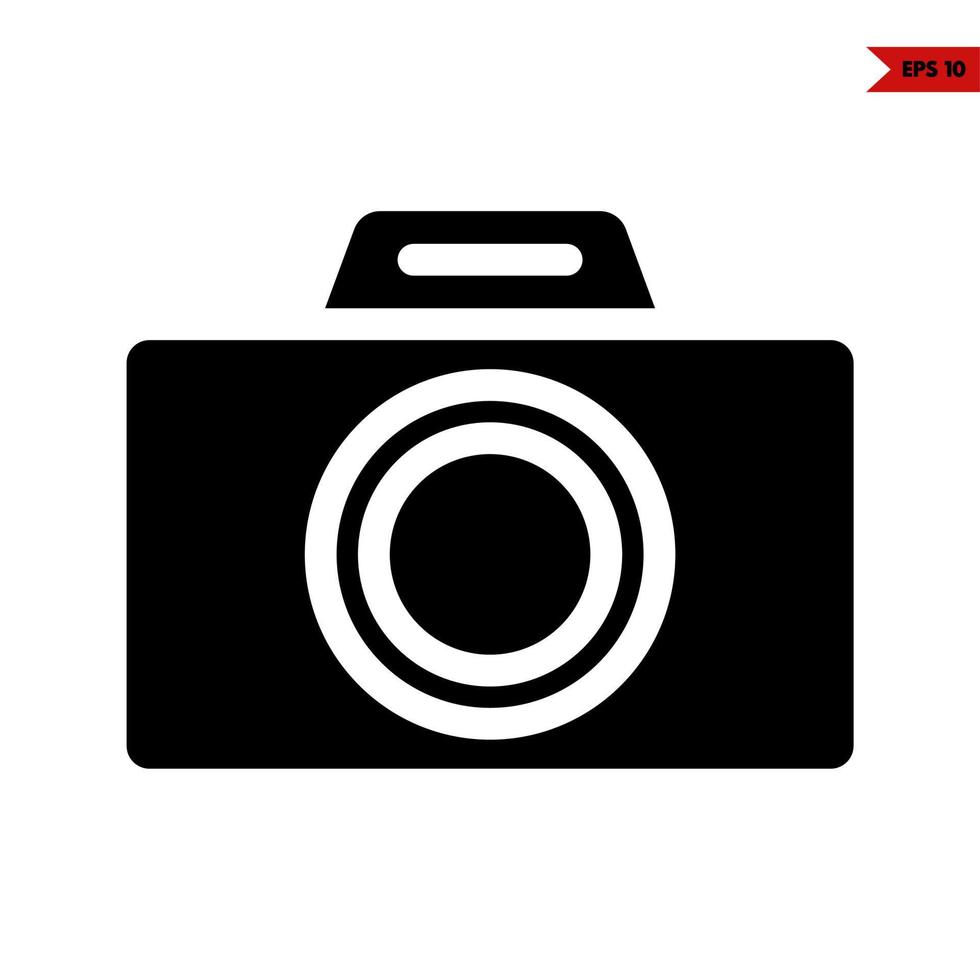 camera glyph icon vector