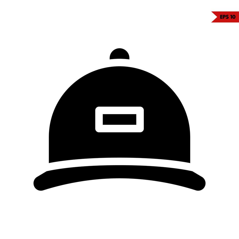 hat glyph icon vector