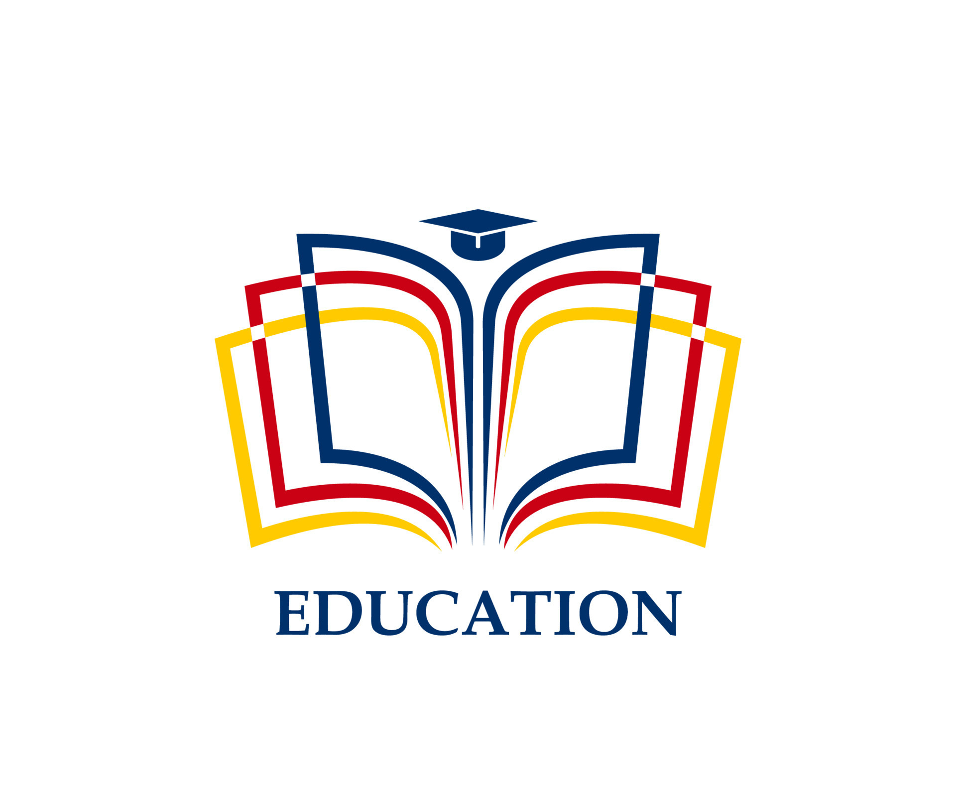 Education book icon with student cap, library 22019180 Vector Art at