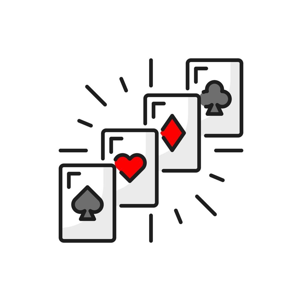 Ace card suit icon vector, playing card symbol vector