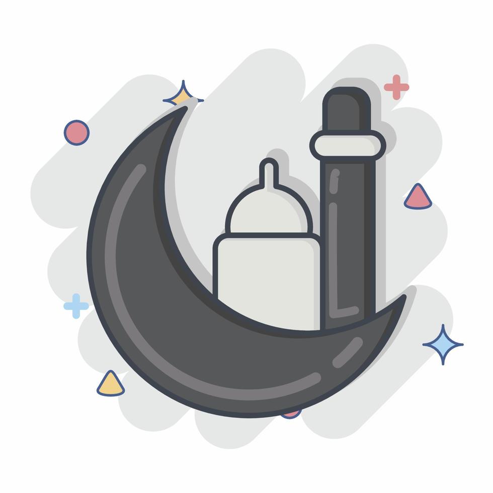 Icon Eid. related to Eid Al Fitr symbol. islamic. ramadhan. simple illustration vector