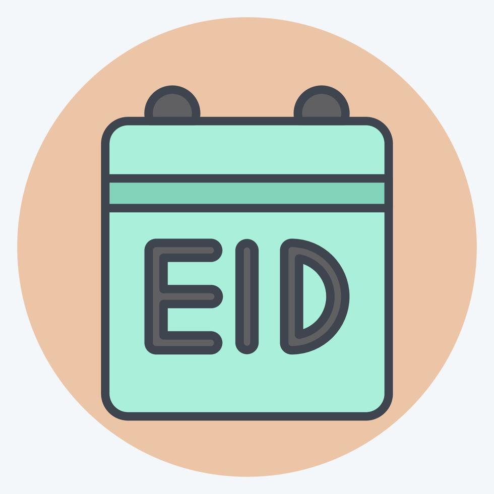 Icon Calendar. related to Eid Al Fitr symbol. islamic. ramadhan. simple illustration vector