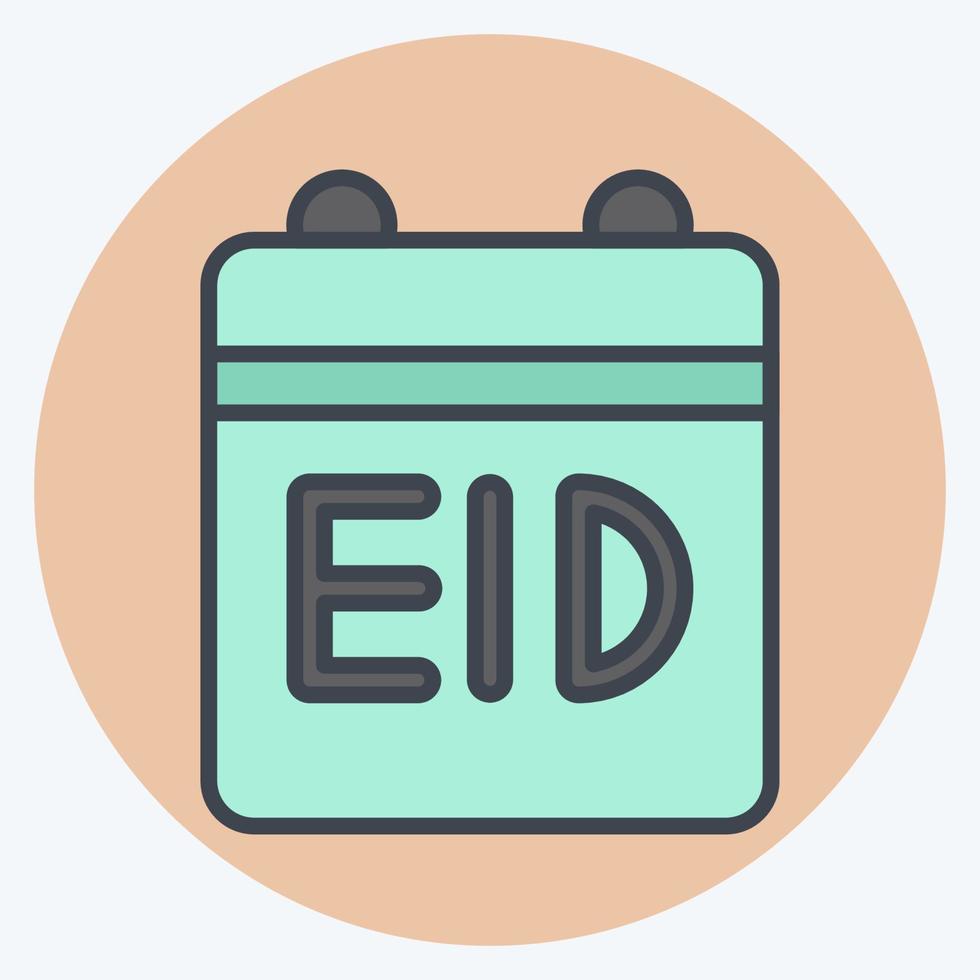 icono calendario. relacionado a eid Alabama fitr símbolo. islámico. Ramadán. sencillo ilustración vector