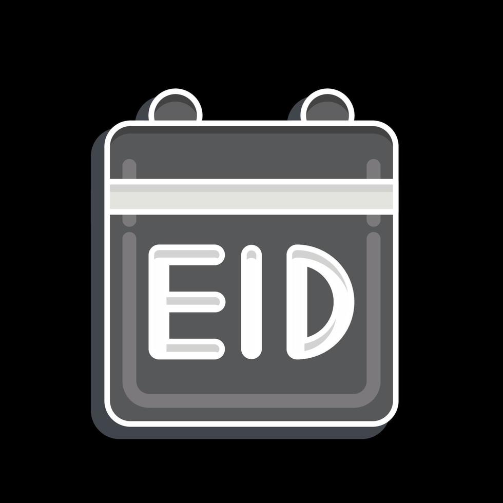 Icon Calendar. related to Eid Al Fitr symbol. islamic. ramadhan. simple illustration vector