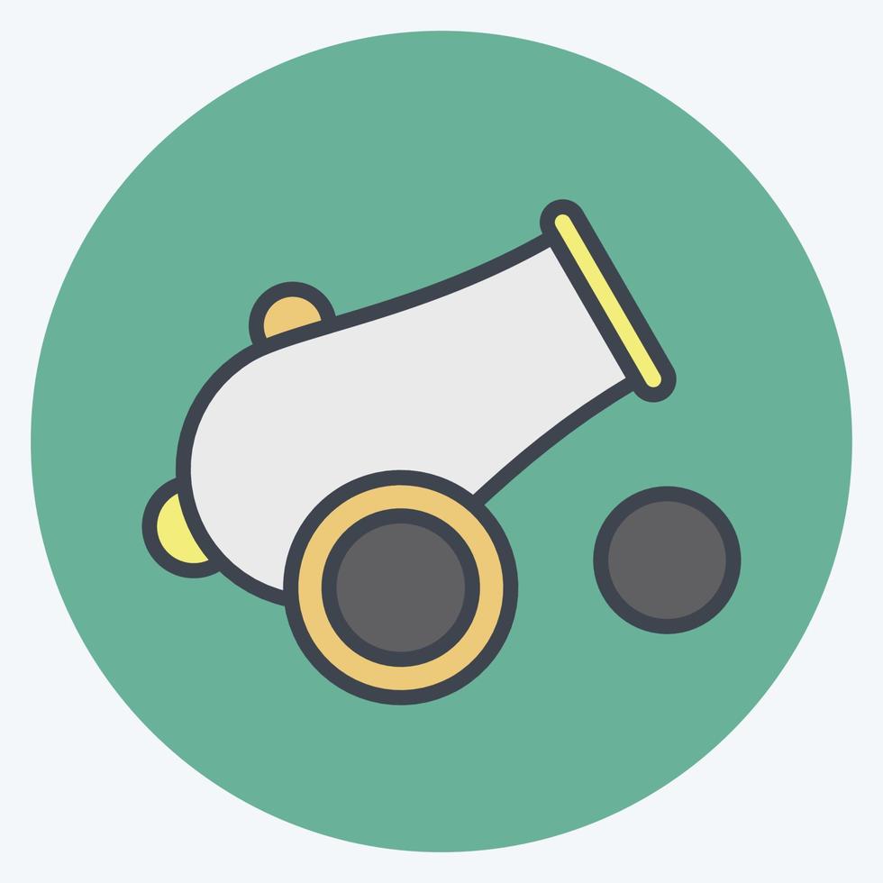 Icon Canon. related to Eid Al Fitr symbol. islamic. ramadhan. simple illustration vector