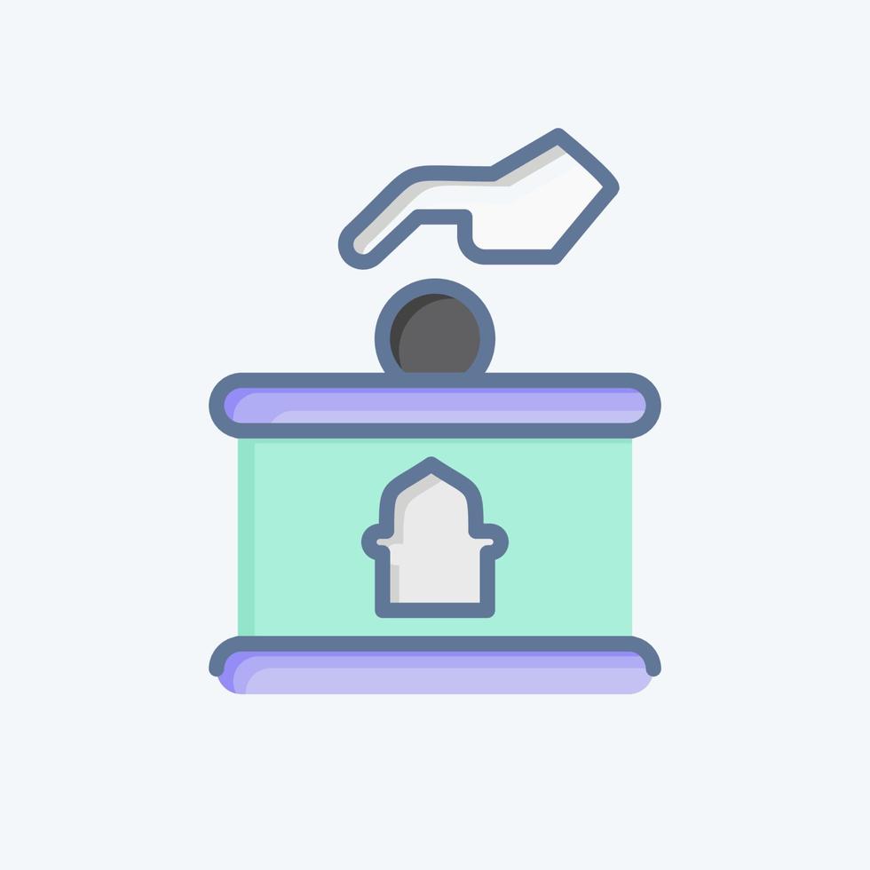 Icon Donation. related to Eid Al Fitr symbol. islamic. ramadhan. simple illustration vector