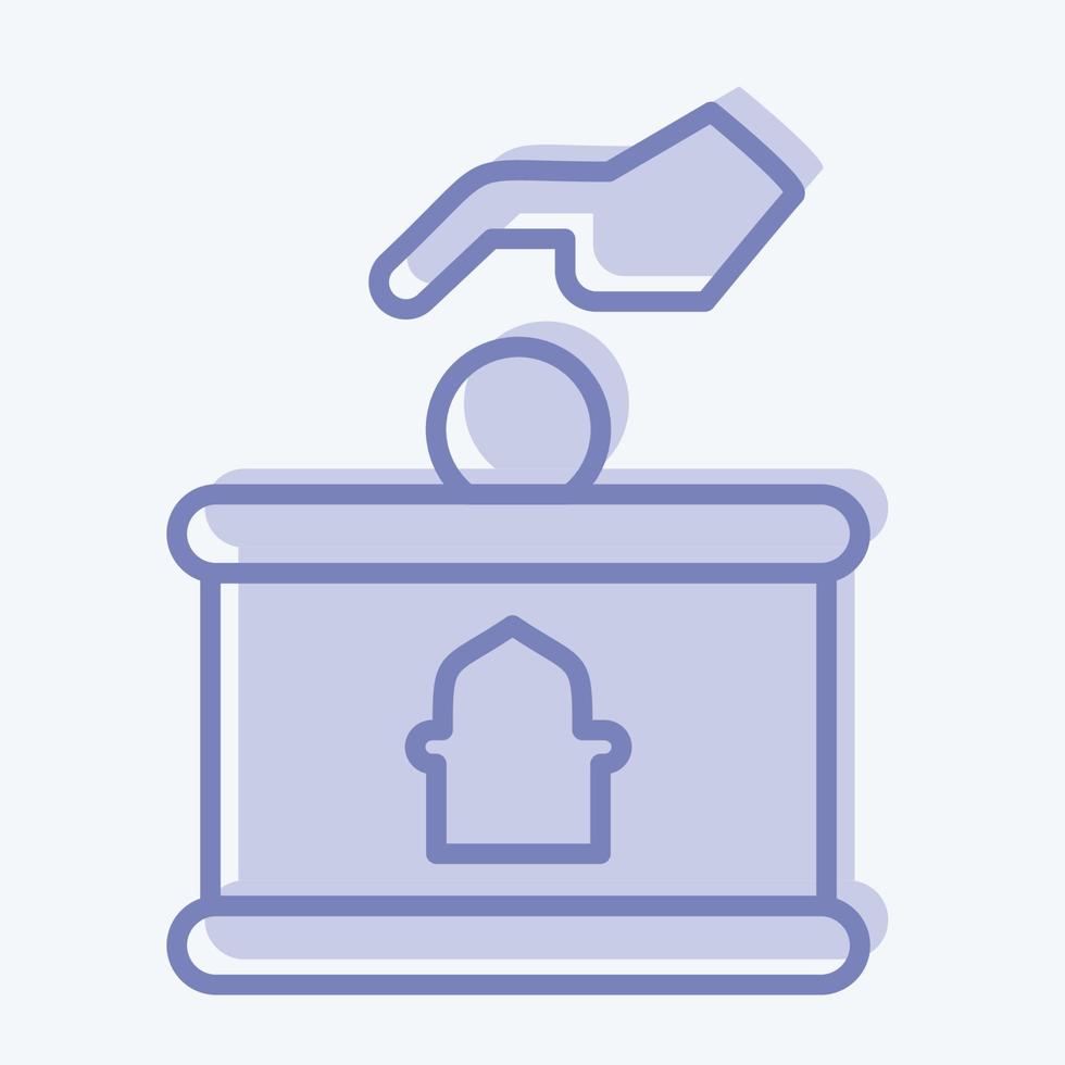 Icon Donation. related to Eid Al Fitr symbol. islamic. ramadhan. simple illustration vector