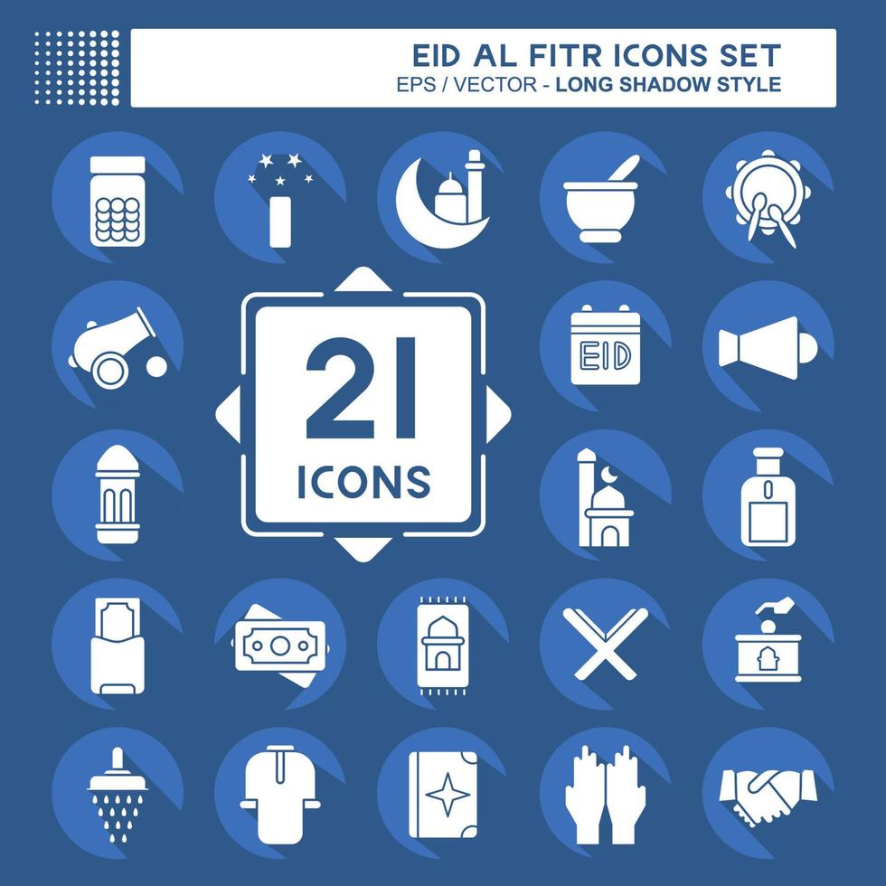 Icon Set Eid Al Fitr. related to Education symbol. islamic. ramadhan. simple illustration vector