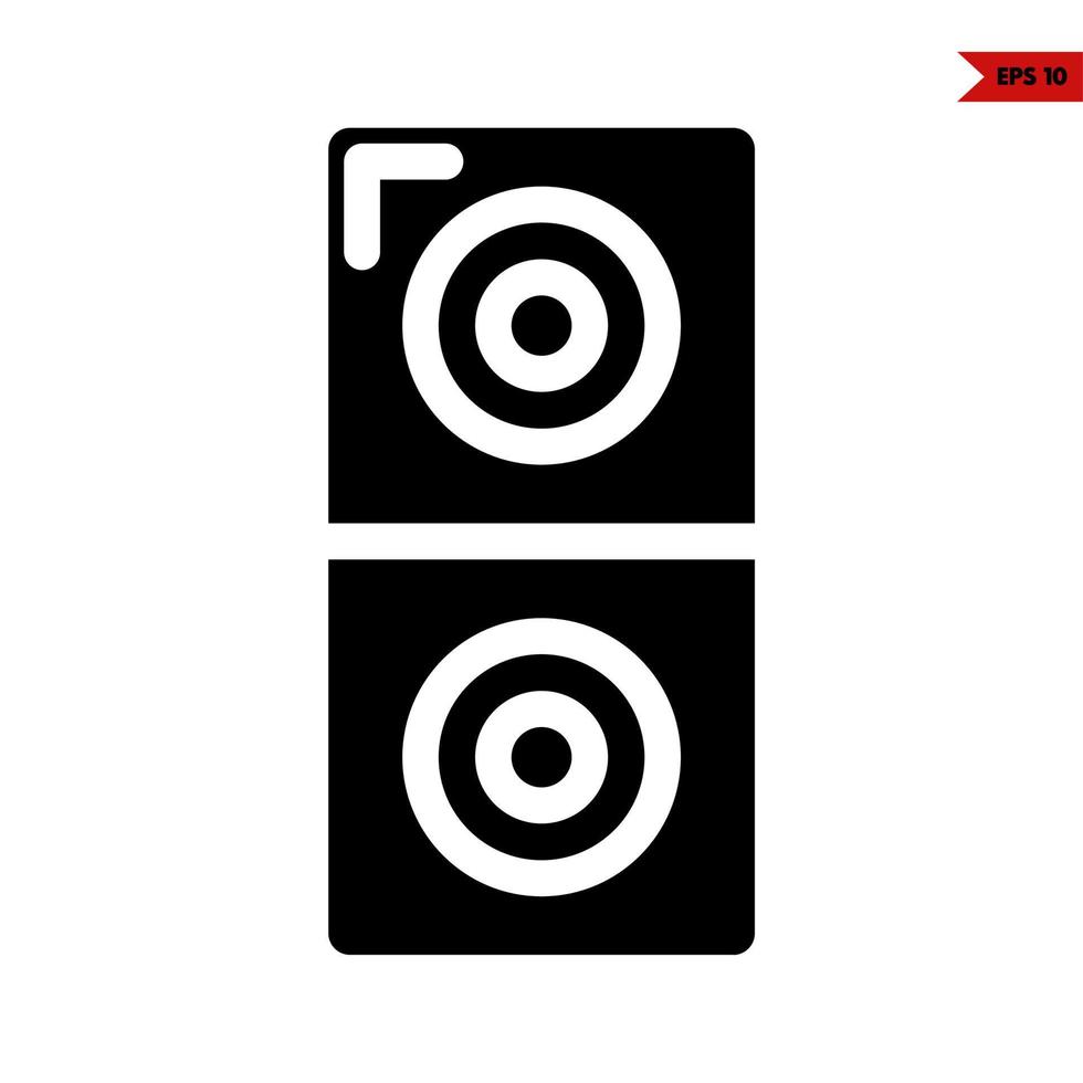 audio speaker glyph icon vector
