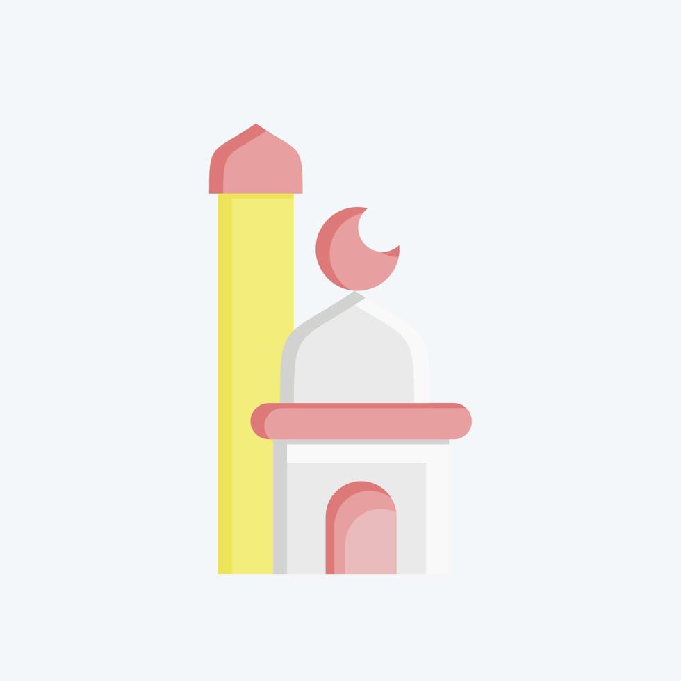 Icon Mosque. related to Eid Al Fitr symbol. islamic. ramadhan. simple illustration1 vector