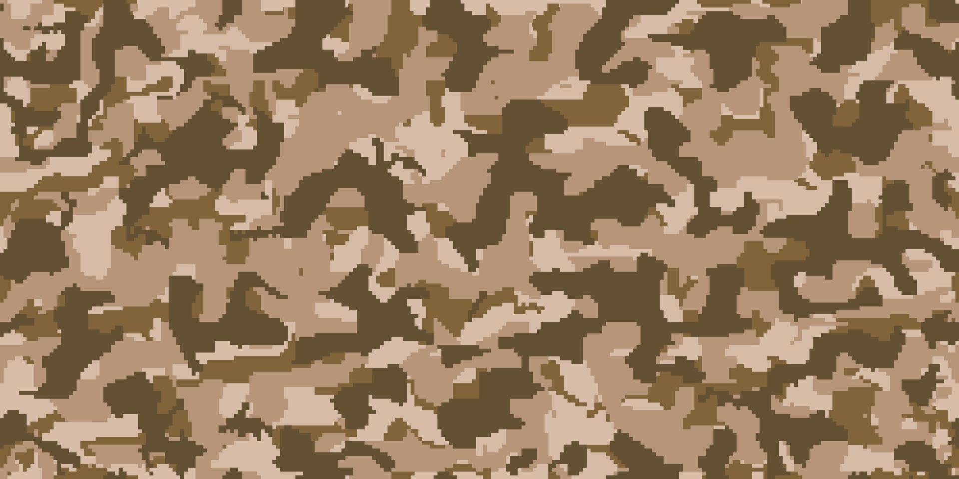 Pixel military forest camouflage pattern vector