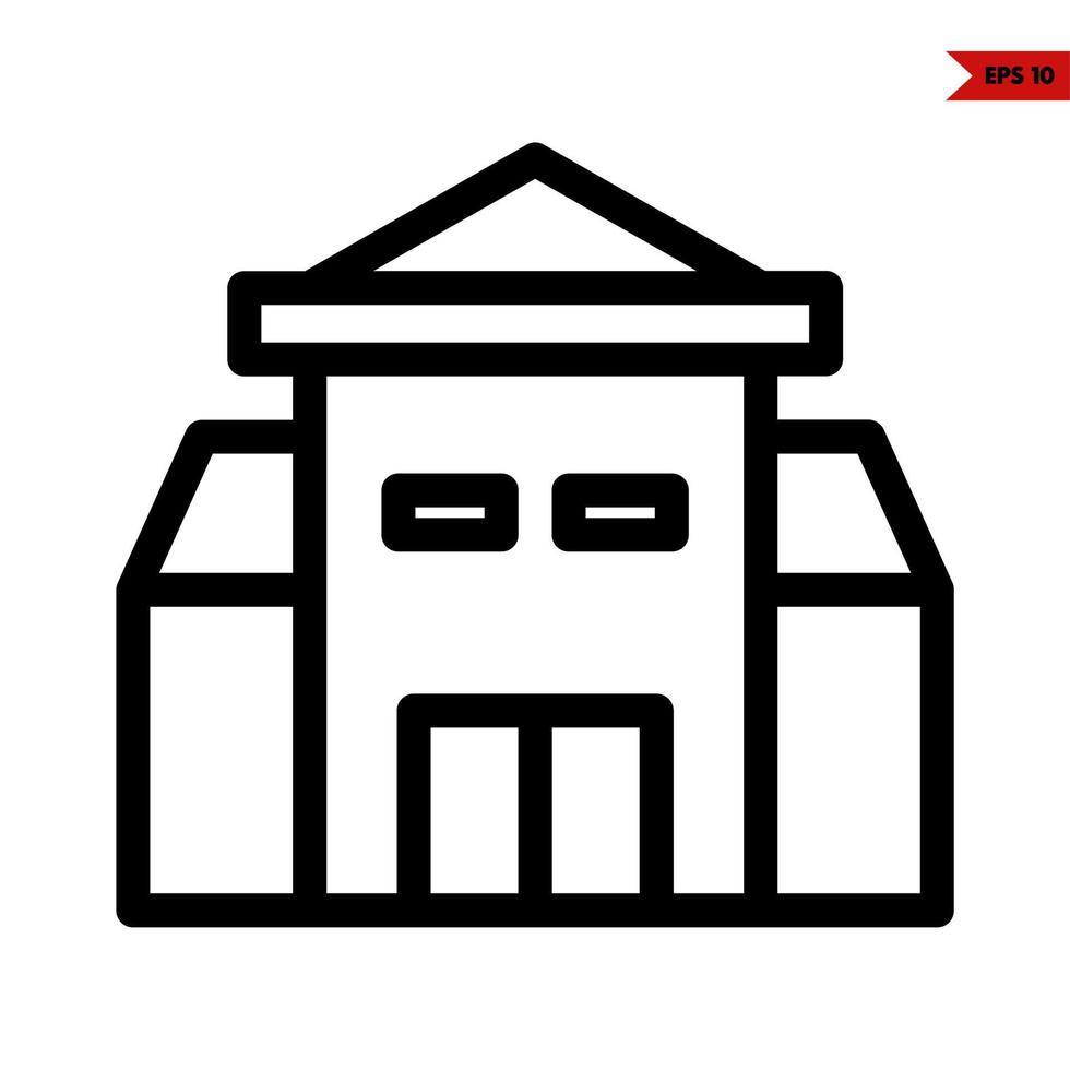 home line icon vector