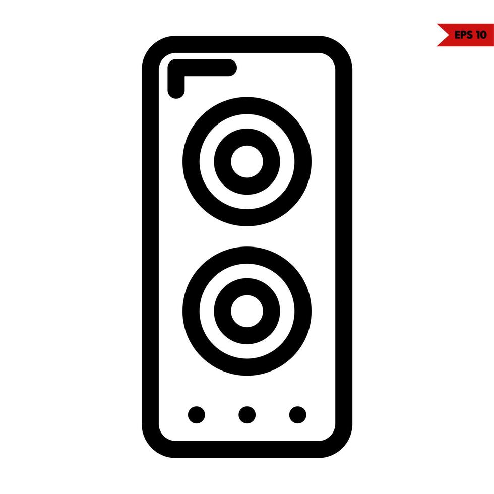 audio speaker  line icon vector