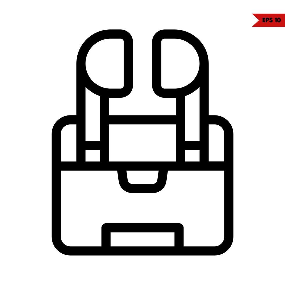 headphone line icon vector