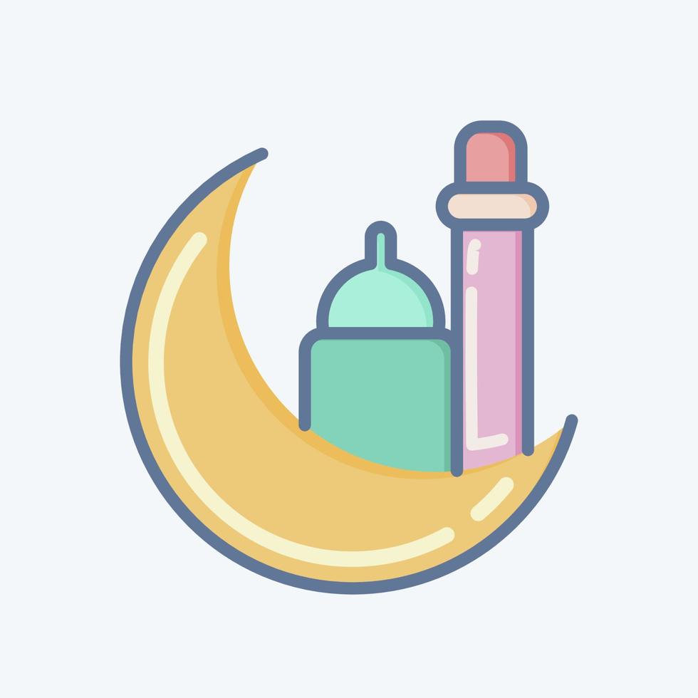 Icon Eid. related to Eid Al Fitr symbol. islamic. ramadhan. simple illustration vector