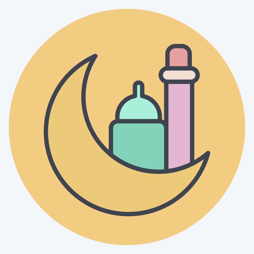 Icon Eid. related to Eid Al Fitr symbol. islamic. ramadhan. simple illustration vector