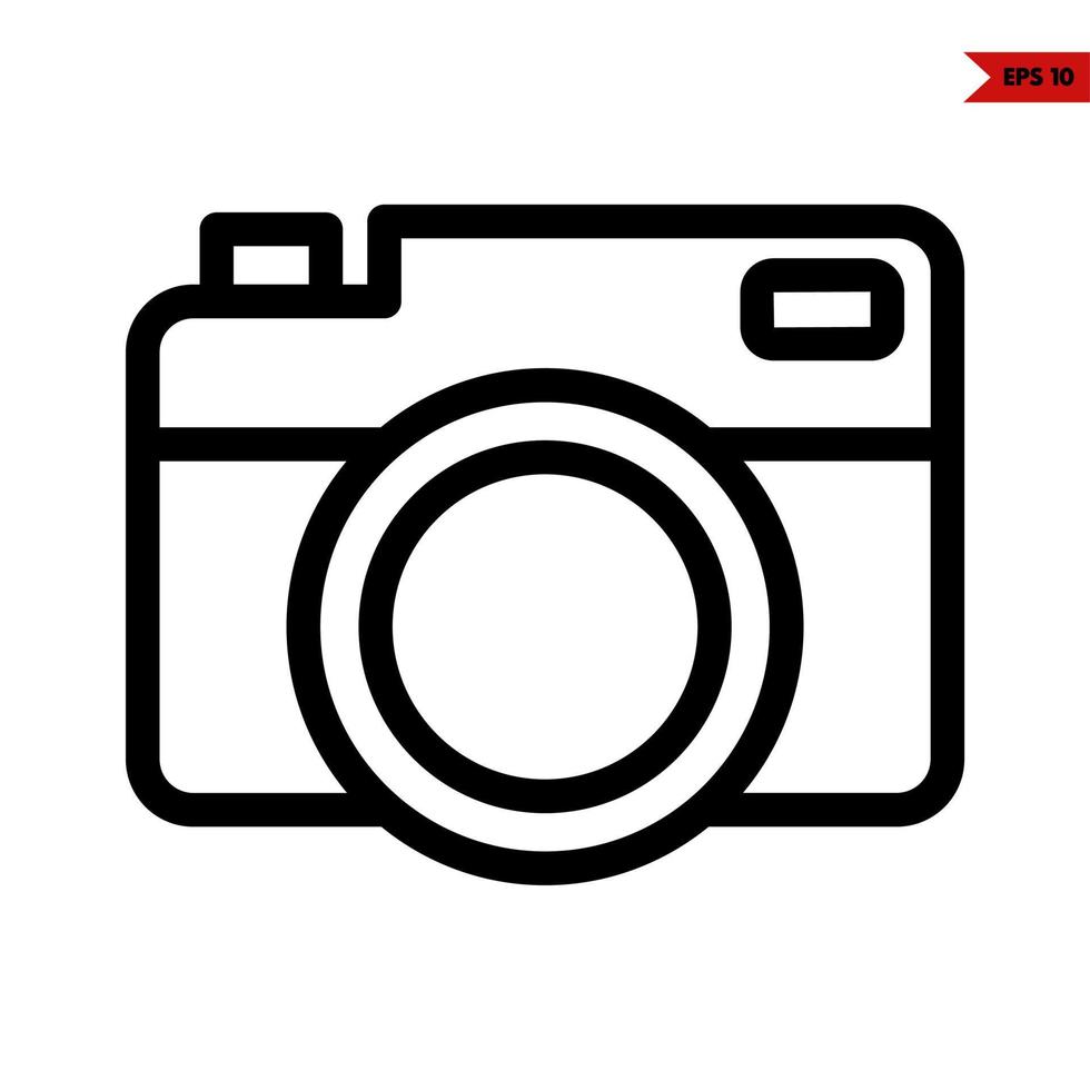 camera photo line icon vector