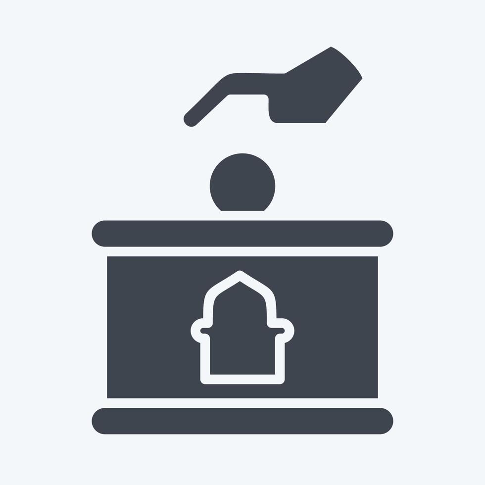 Icon Donation. related to Eid Al Fitr symbol. islamic. ramadhan. simple illustration vector