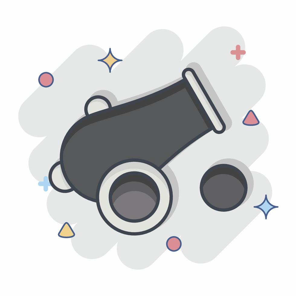 Icon Canon. related to Eid Al Fitr symbol. islamic. ramadhan. simple illustration vector