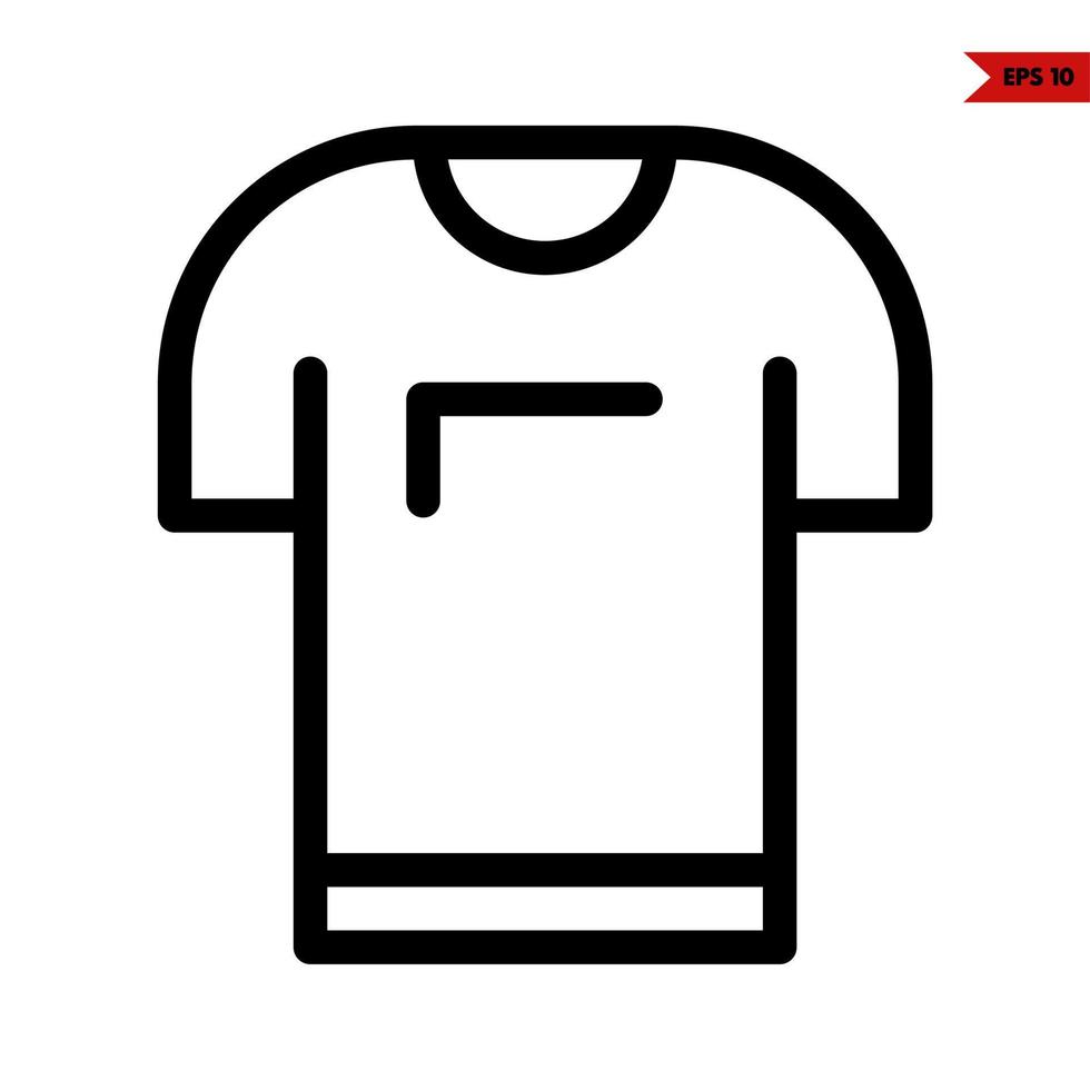 t shirt line icon vector