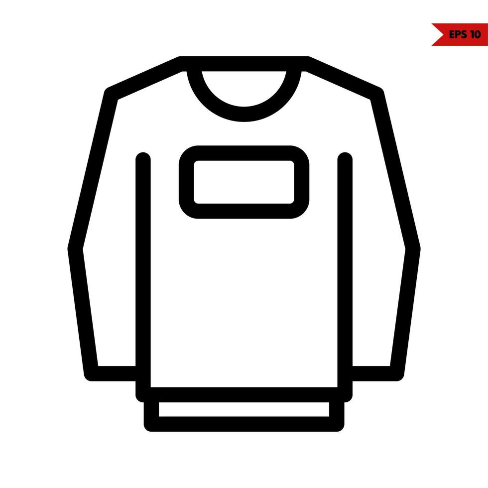 sudadera línea icono vector