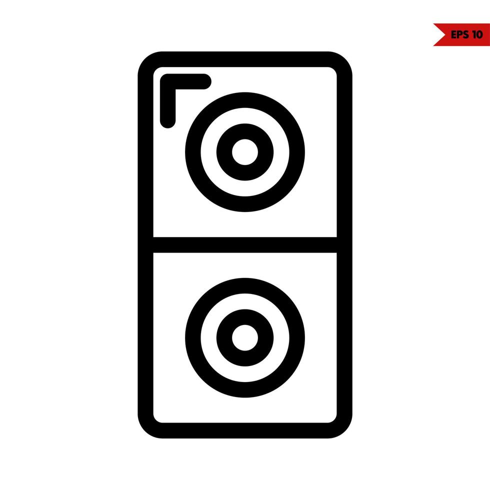 audio speaker line icon vector