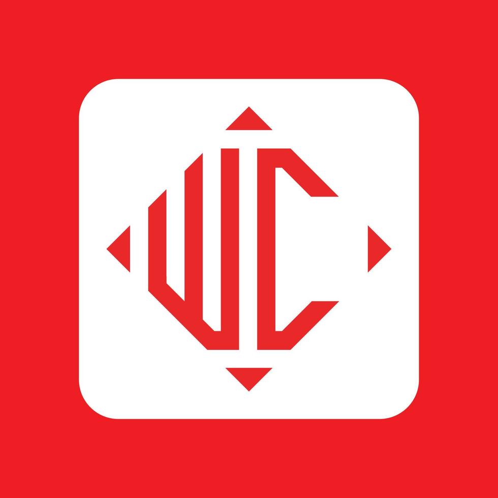Creative simple Initial Monogram WC Logo Designs. vector