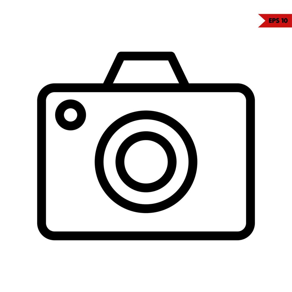 camera photo line icon vector