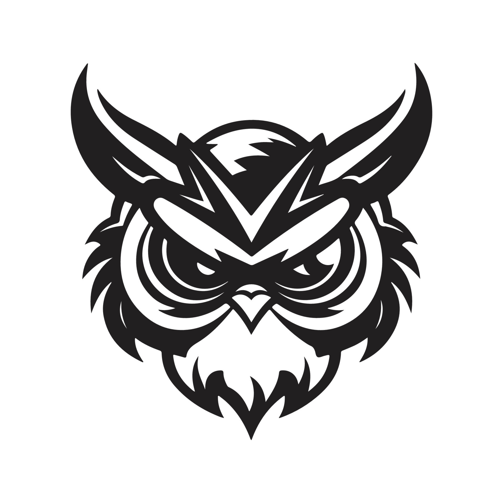 owl, vector concept digital art, hand drawn illustration 22019661