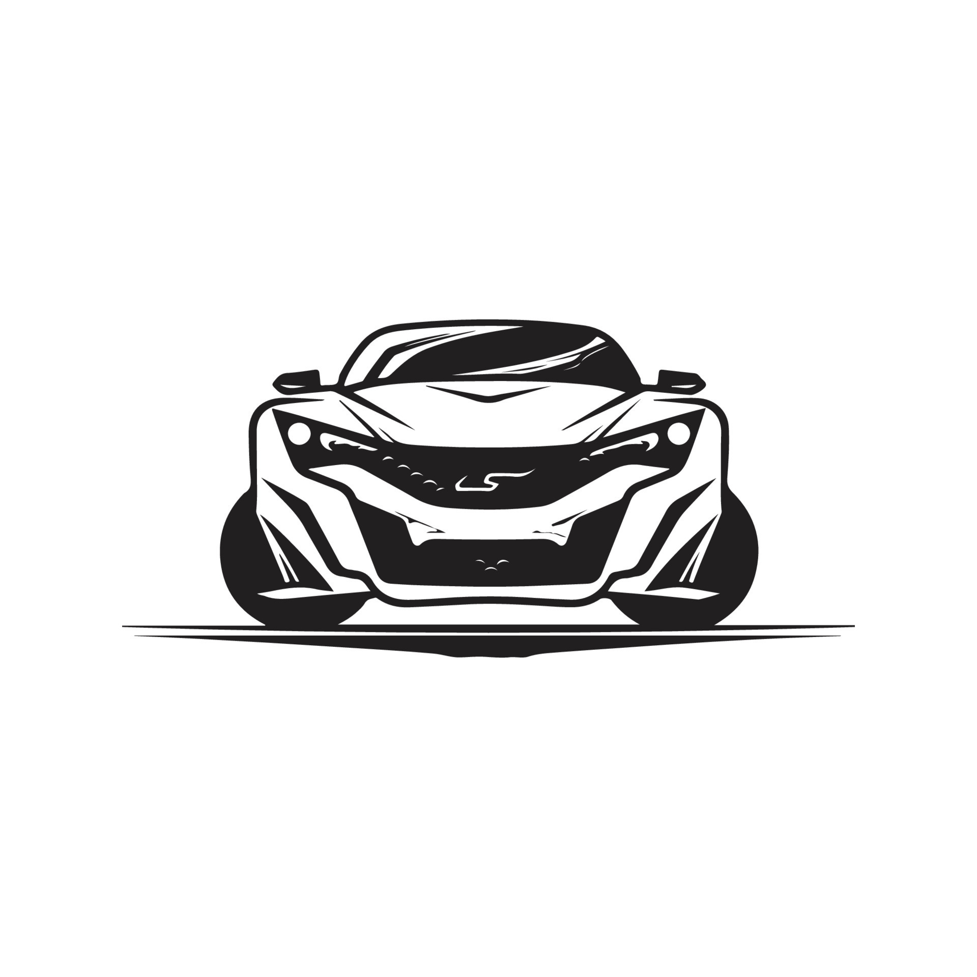 modern car, vector concept digital art, hand drawn illustration